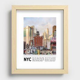 New York City Minimalist Skyline Recessed Framed Print