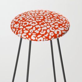 Red Leopard Counter Stool