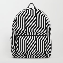 Black & White Zig Zag Pattern Backpack | Scandinavian, Zebrapattern, Zigzag, Black and White, Black And White, Fashionable, Bw, Blackandwhite, Modernpattern, Blackandwhitepattern 