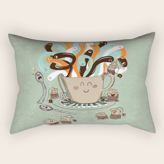 Tea Time Rectangular Pillow