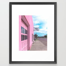 Nowhere But Here in Marfa, Texas Framed Art Print | Marquee Sign, Pink Building, West Texas, Sign, Tom Windeknecht, Be Present, Marfa Texas, Nowhere But Here, In The Moment, Marfa 