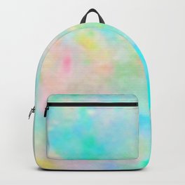 Watercolor Opal Backpack | Holo, Garnet, Cute, Pearl, Blue, Opalescent, Birthstone, Crystal, Jewel, White 
