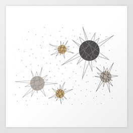 Atomic Stars Neutral Art Print