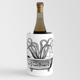 Tentacles in the Tub | Octopus in Bath | Vintage Octopus | Black and White | Wine Chiller