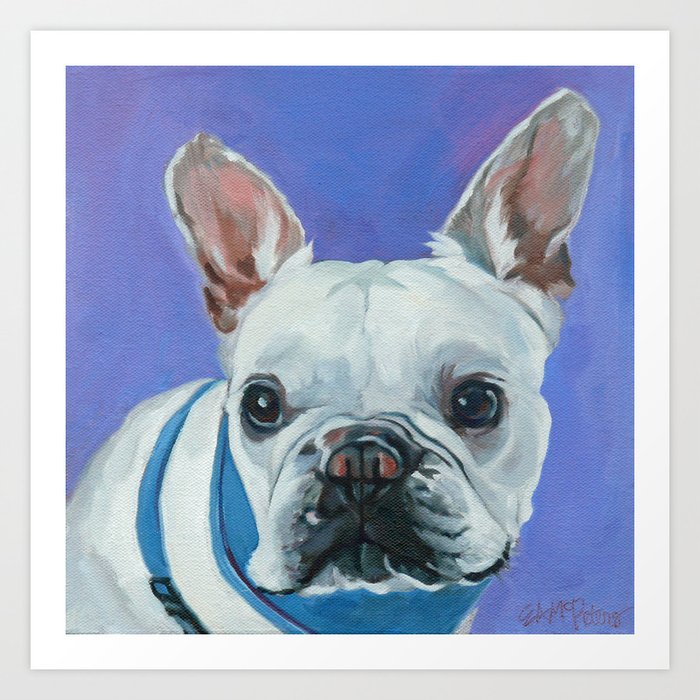 French Bulldog Portrait Painting Art Print By