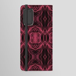 Liquid Light Series 4 ~ Red Abstract Fractal Pattern Android Wallet Case