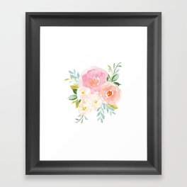 Sweet Pink Blooms (Floral 02) Framed Art Print