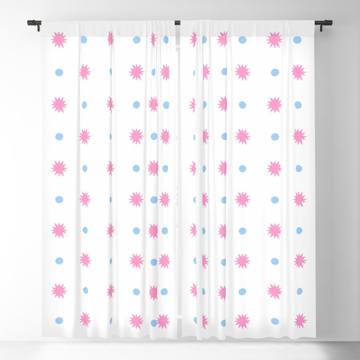 stars 103- blue and pink Blackout Curtain