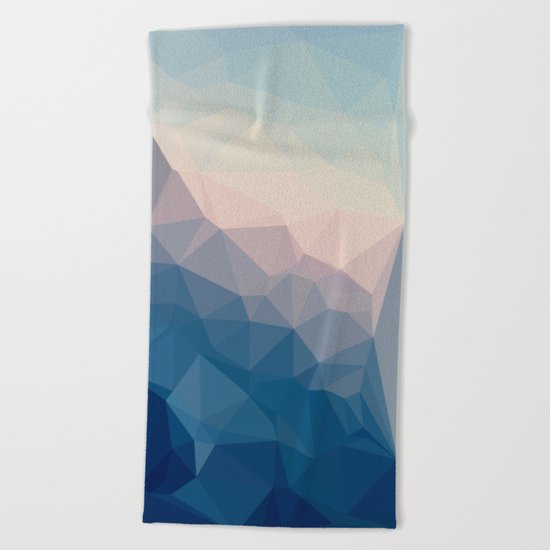 BE WITH ME - TRIANGLES ABSTRACT #PINK #BLUE #1 Beach Towel
