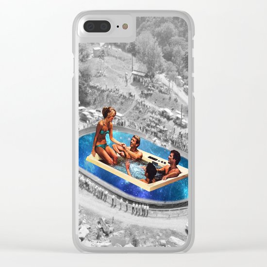 Vintage jacuzzi Clear iPhone Case