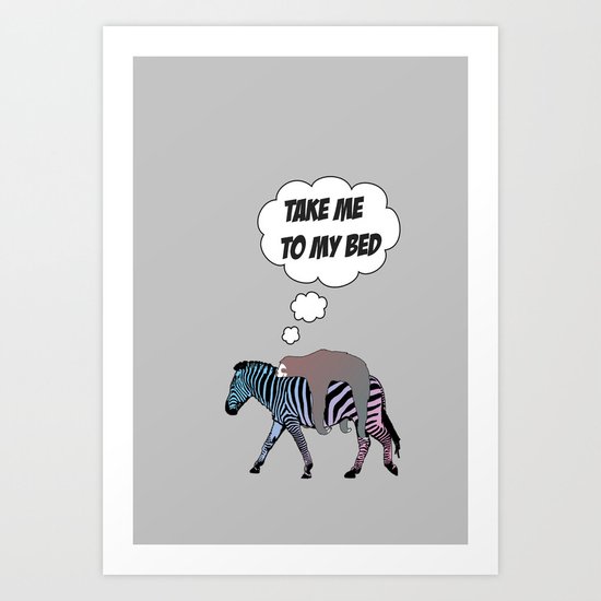 lazy sloth Art Print