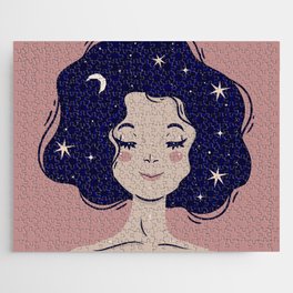 Girl with heavenly hair Jigsaw Puzzle
