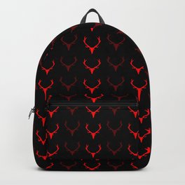 Deer Antler Pattern red dark mode Backpack