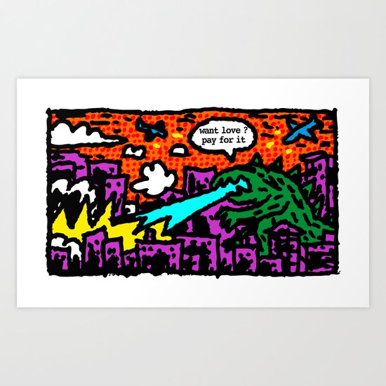 love is also a product Art Print