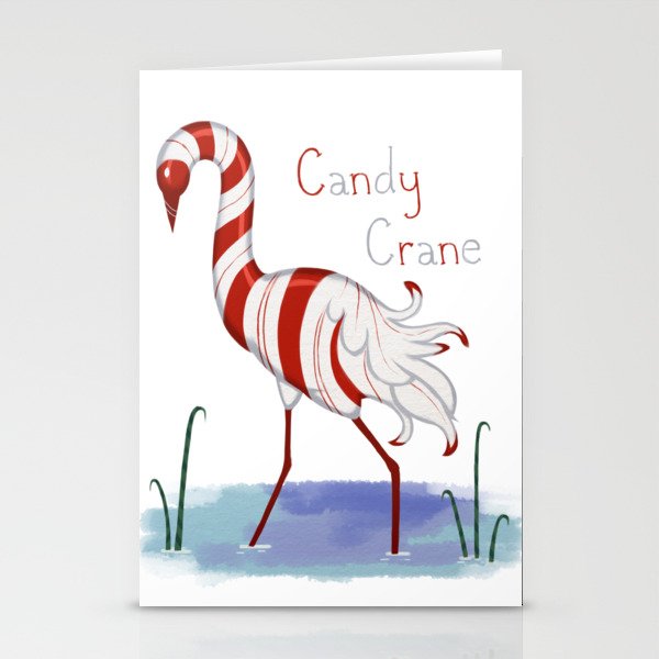 Candy Crane Stationery Cards