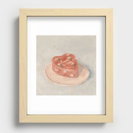 Heart cake Recessed Framed Print