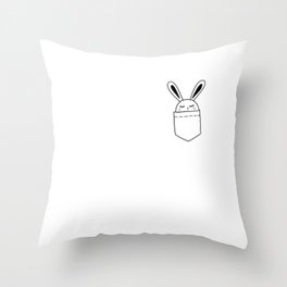 Cute sweet bunny with carrot Throw Pillow