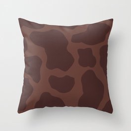 Brown + Tan Howdy Cow Spots, Hand-Painted Throw Pillow