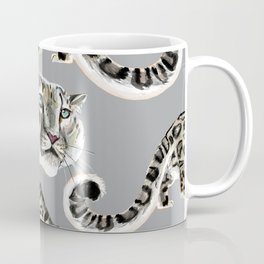Snow leopard in grey Coffee Mug