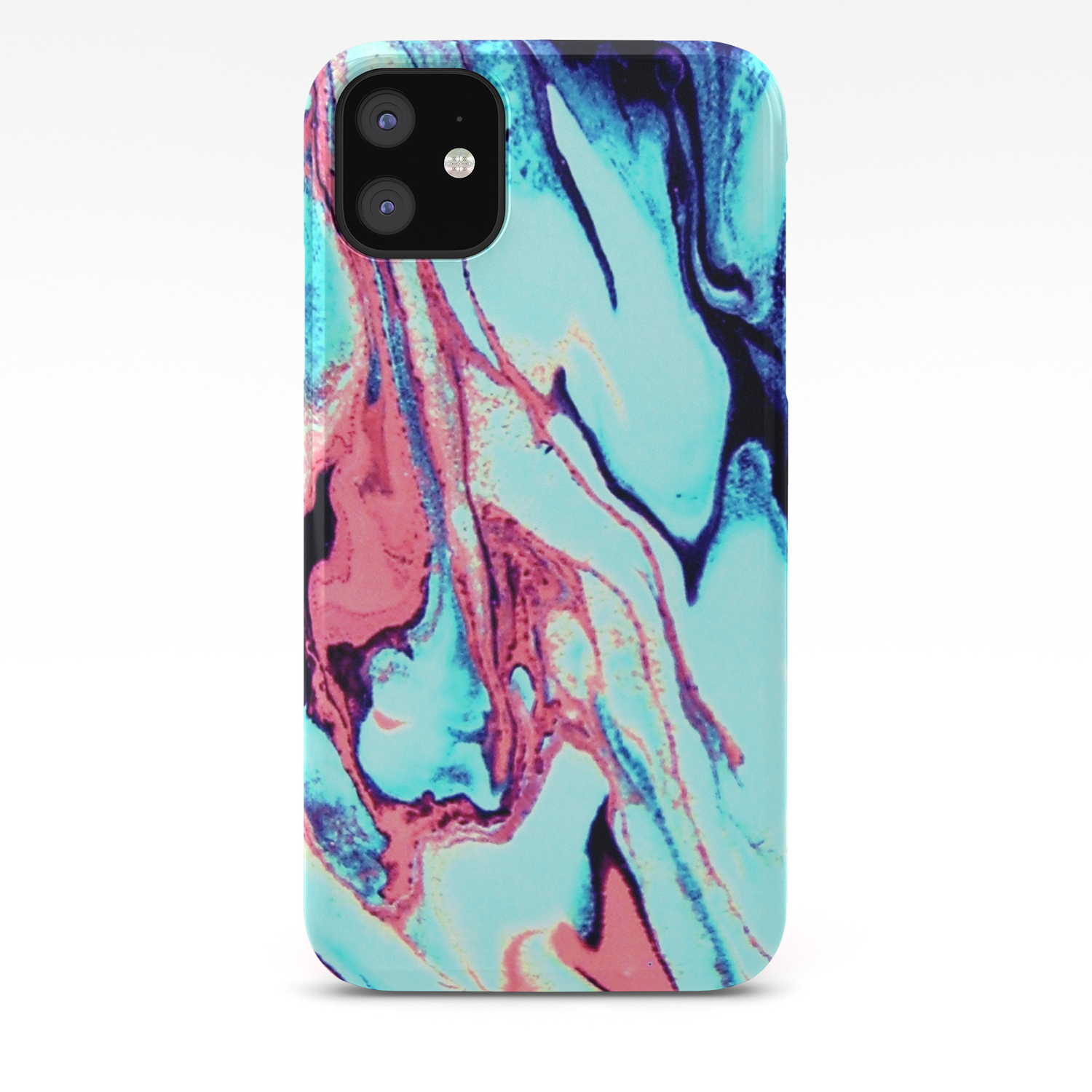 turquoise blue rose marble background cases
