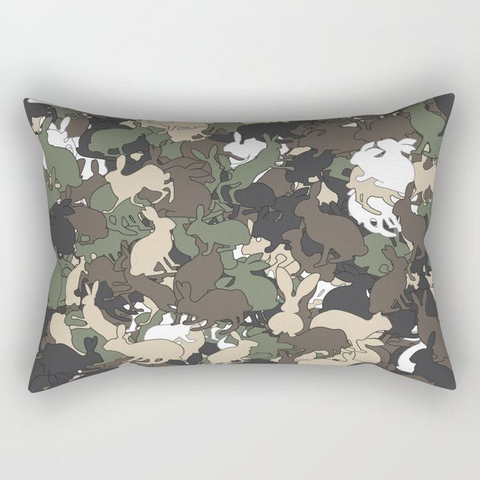 Bunny camouflage Rectangular Pillow