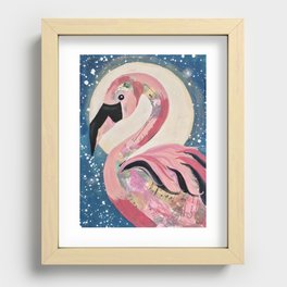 Cosmic Flamingo Baby! Recessed Framed Print