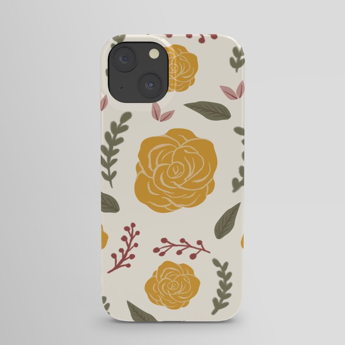 Flower Lover Print On Pastel Background Pattern iPhone Case
