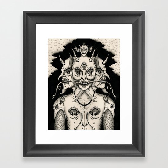 Weeping Demon Framed Art Print
