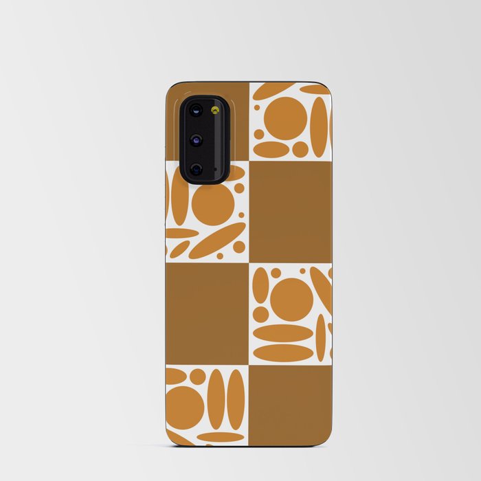 Geometric modern shapes checkerboard 4 Android Card Case