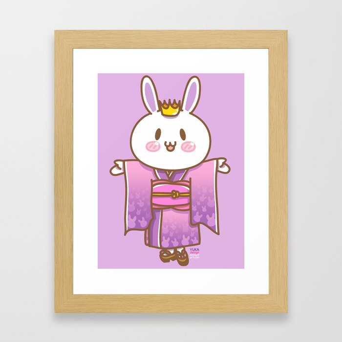 003 : Rabbity Kimono Framed Art Print