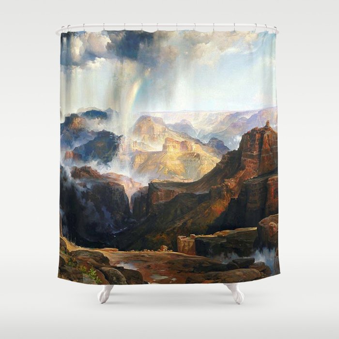 The Chasm Of The Colorado 1874 By Thomas Moran | Scenic Earthy Reproduction Shower Curtain