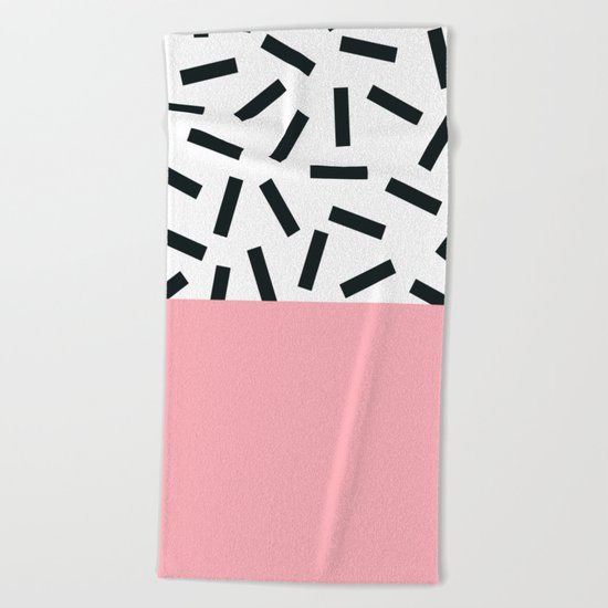 Memphis pattern 20 Beach Towel