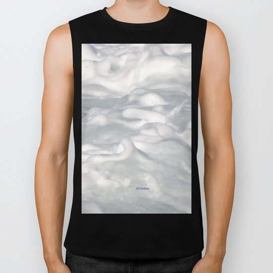 TEXTURES: Laguna Beach Sea Foam #3 Biker Tank