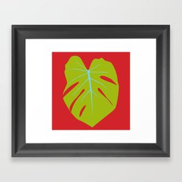 Tropical Leaf - Young Monstera Framed Art Print