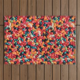 Vintage Jelly Bean Real Candy Pattern Outdoor Rug