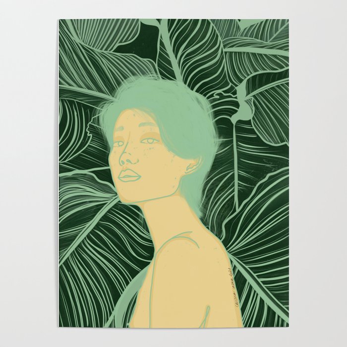 Green lady Poster