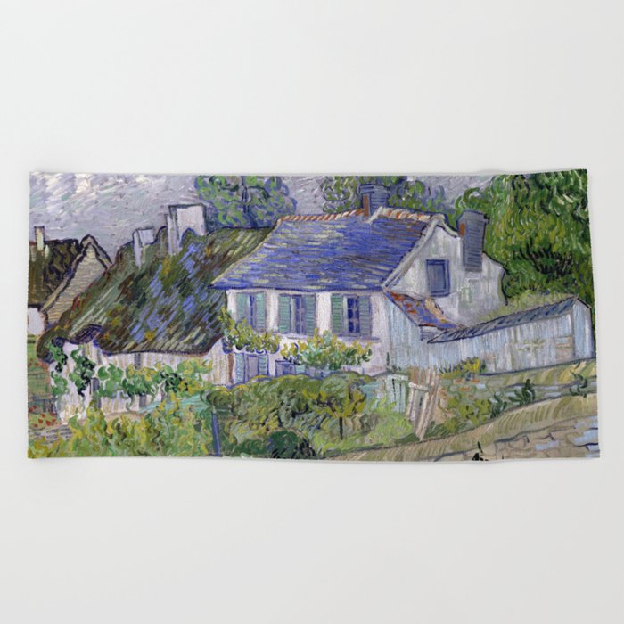 Houses at Auvers Beach Towel