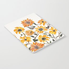 Sunflower Watercolor – Yellow & Black Palette Notebook
