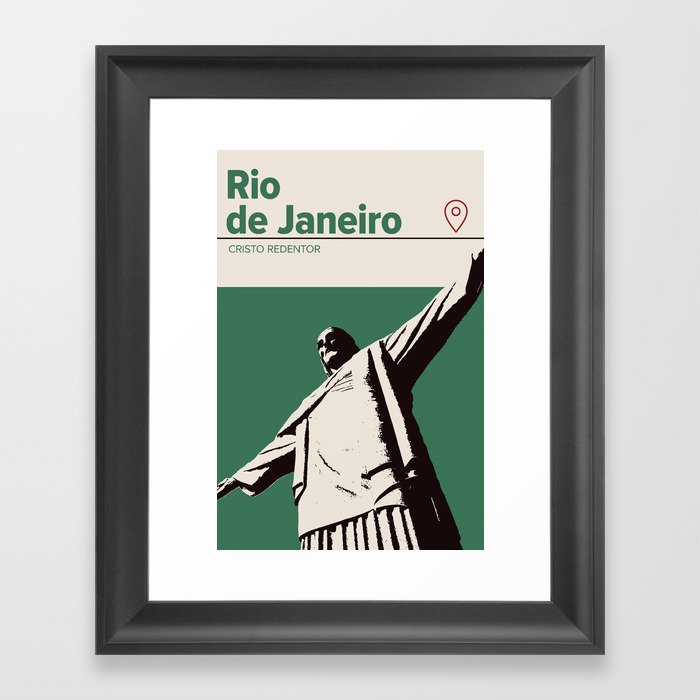 Rio Christ the Redeemer Travel Framed Art Print