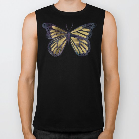 Gold Butterfly Biker Tank