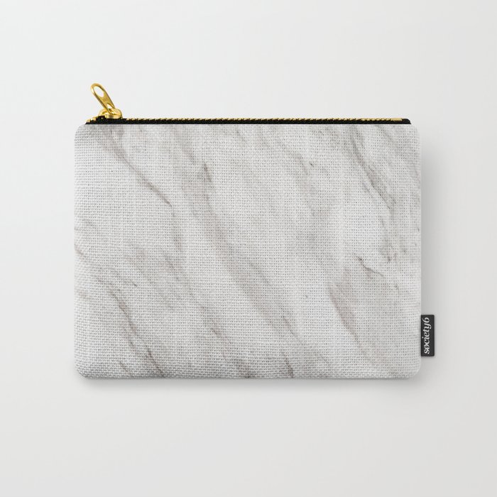 White Marble Carry-All Pouch