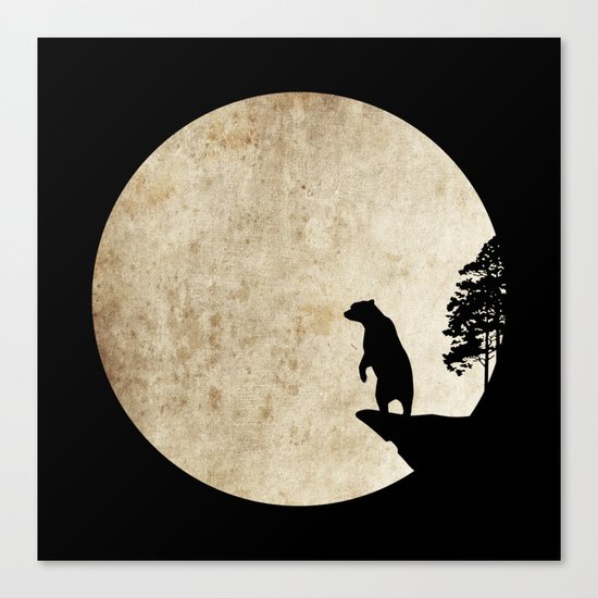 Bear Night Canvas Print