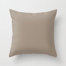 Sherwin Williams Trending Colors of 2019 Moth Wing (Light Brown / Taupe) SW 9174 Solid Color Throw Pillow