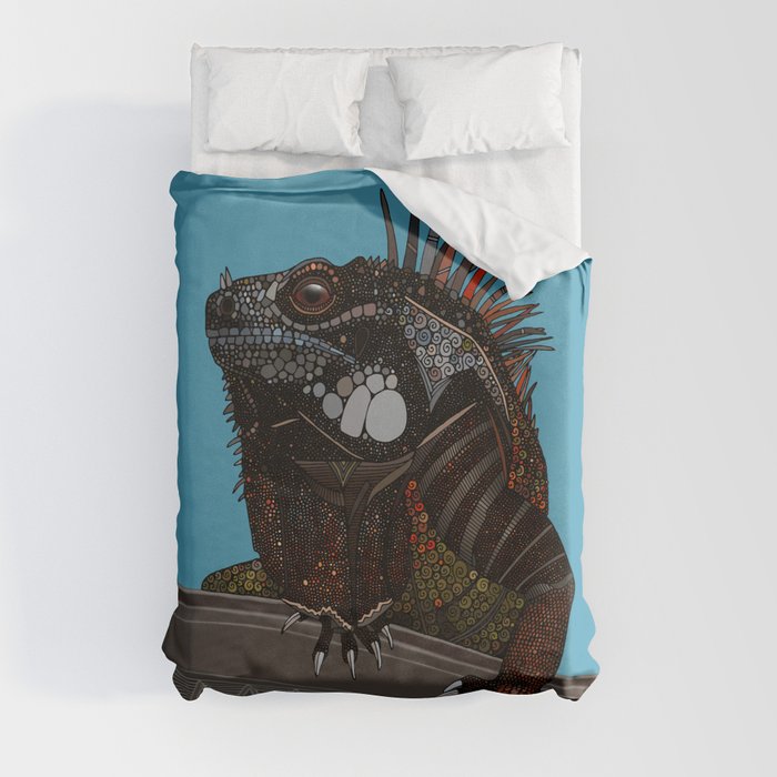 iguana blue Duvet Cover