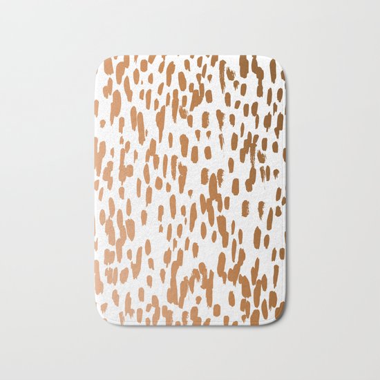 Copper Brushstrokes #society6 #decor #interiors Bath Mat