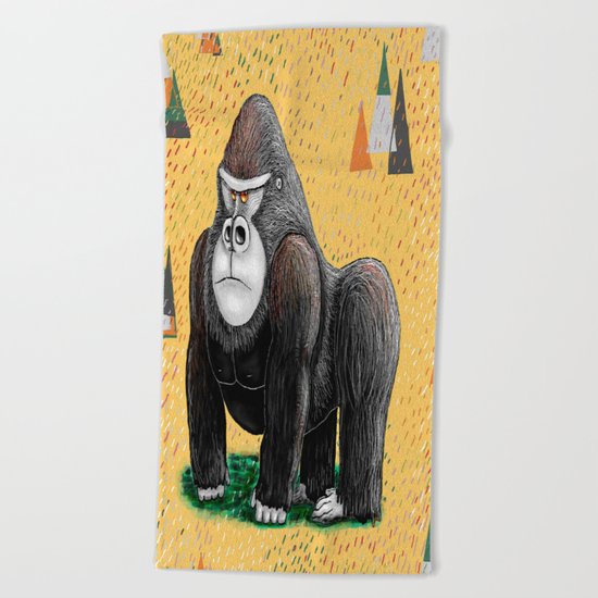 Endangered Rainforest Mountain Gorilla Beach Towel