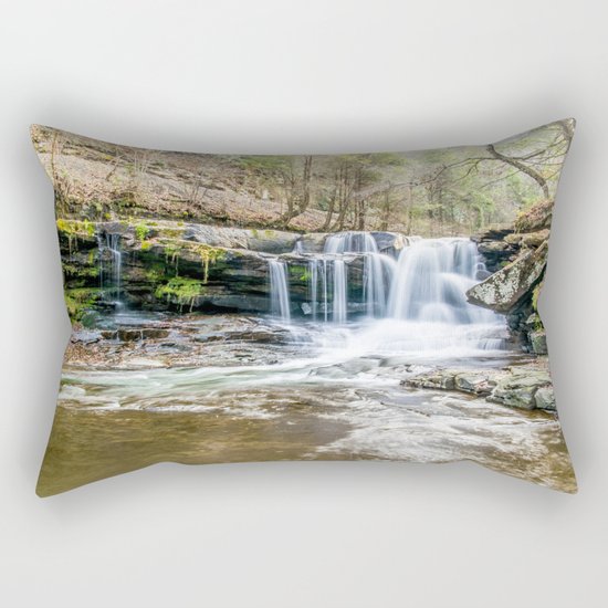 Along the Train Tracks Rectangular Pillow