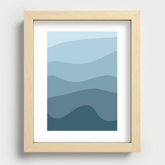 Layers of Blue Recessed Framed Print