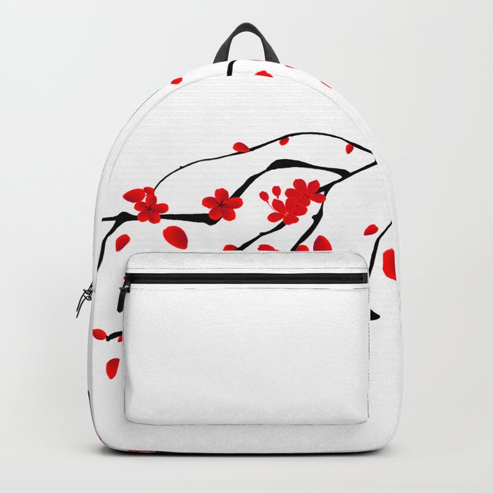 Japanese,sakura tree.Red cherry blossom flower. Backpack