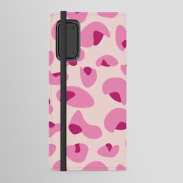 Abstract Seamless Leopard Print Pattern - Magenta and Pale Pink Android Wallet Case